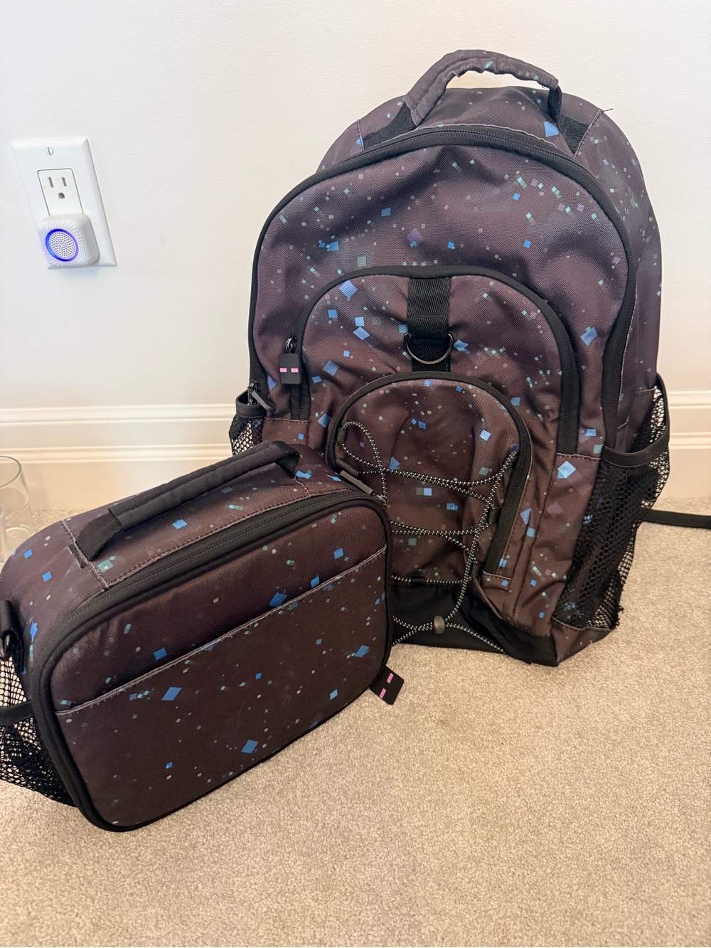 Minecraft pottery barn kids backpack and matching lunch bag